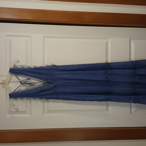 Chelsea & Violet lace tiered chiffon summer maxi tank dress with lining  - M - Picture 4 of 10